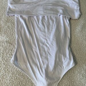 Elegant Lavender Off-Shoulder Bodysuit